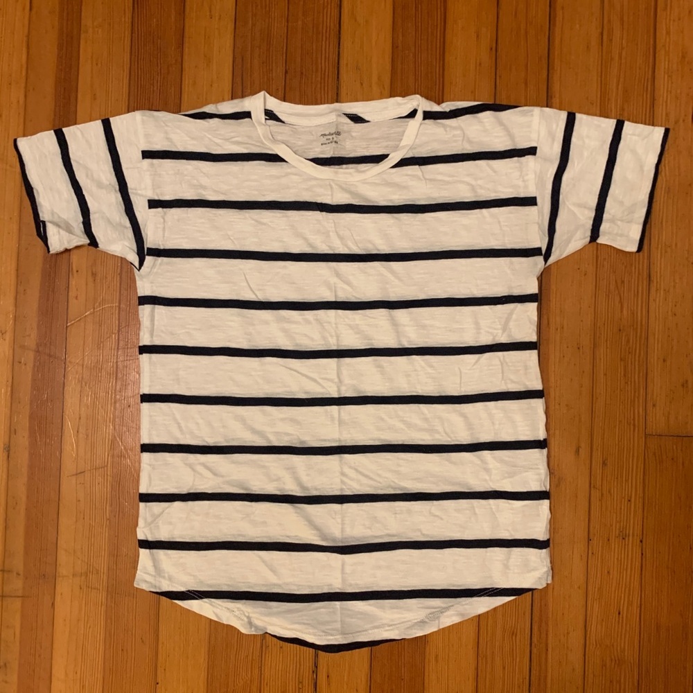 Madewell Whisper Cotton Crewneck Tee in Creston Stripe